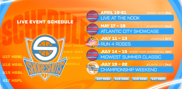 Shoreshots Girls Live 2024 Tournament Schedule