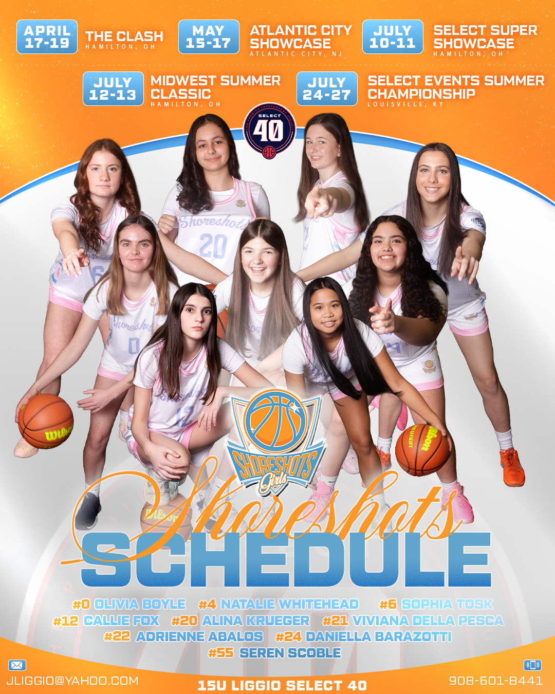 Shoreshots Girls 15u Select 40 Liggio