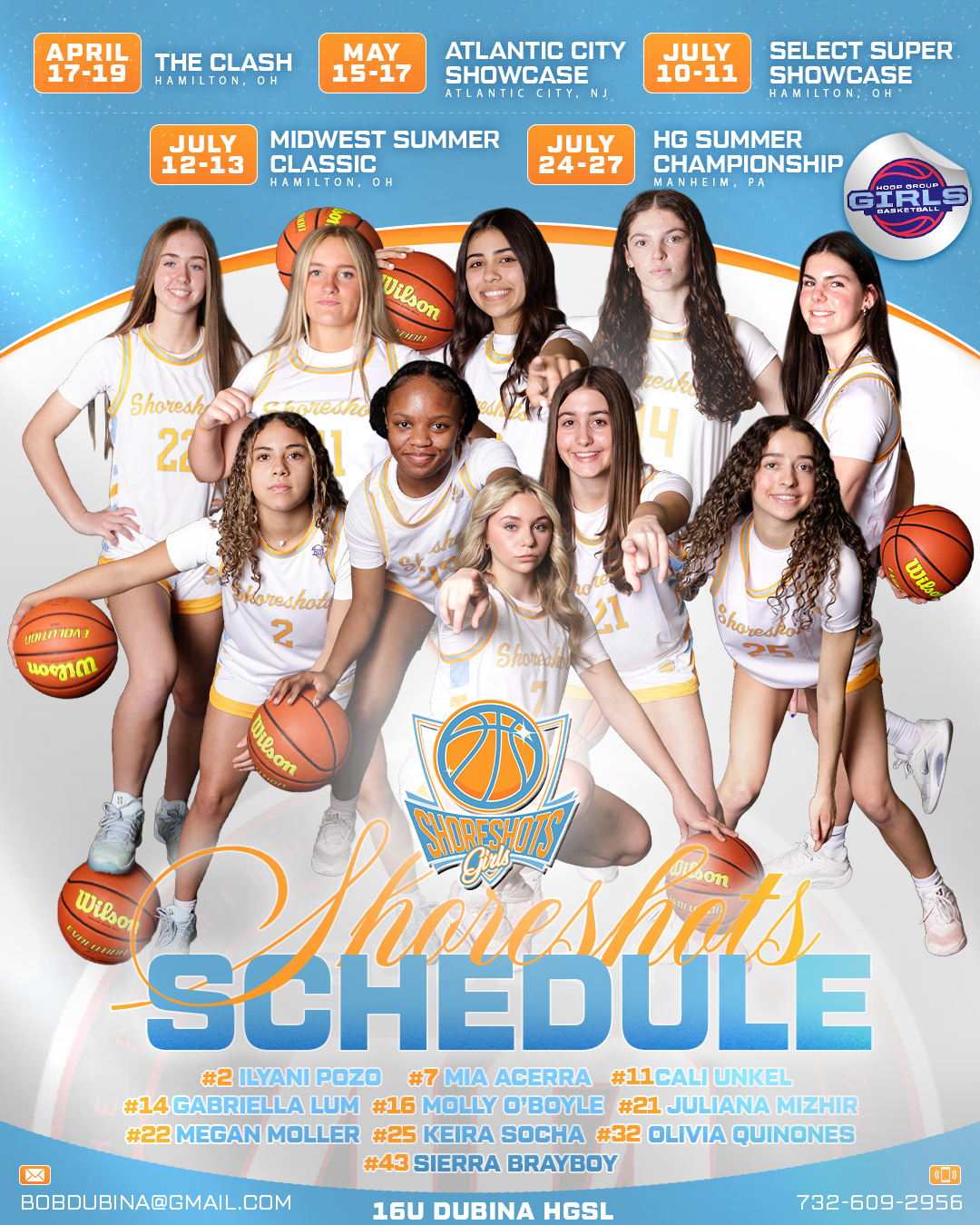 Shoreshots Girls 16u HGSL Dubina