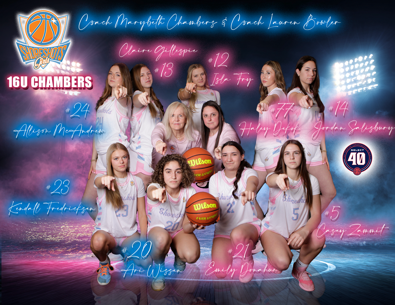 Shoreshots Girls 16U Select 40 Chambers / Bowler